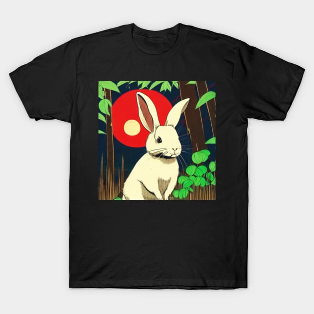 Vintage Sunset Beautiful American Mini Rex Bunny Rabbit T-Shirt by wigobun